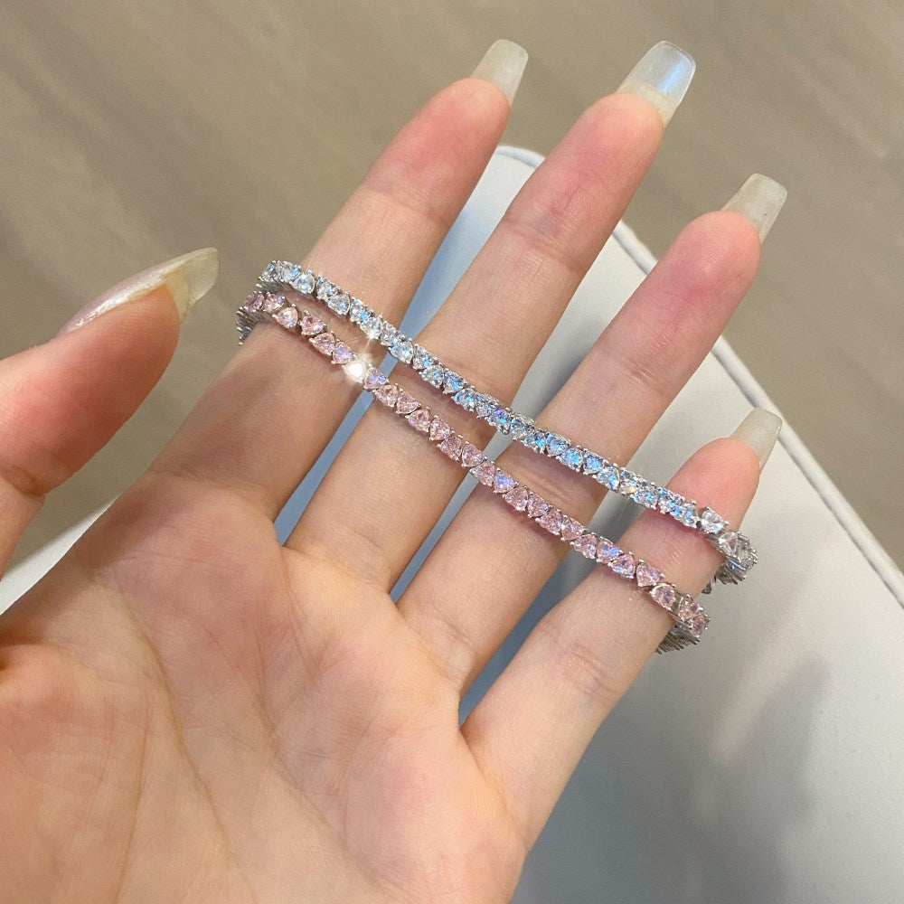 Heart Tennis Bracelet