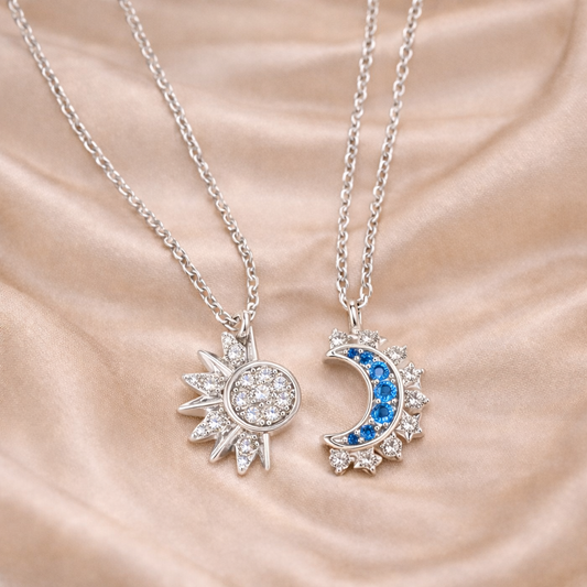 Moon and Sun Couple Necklace