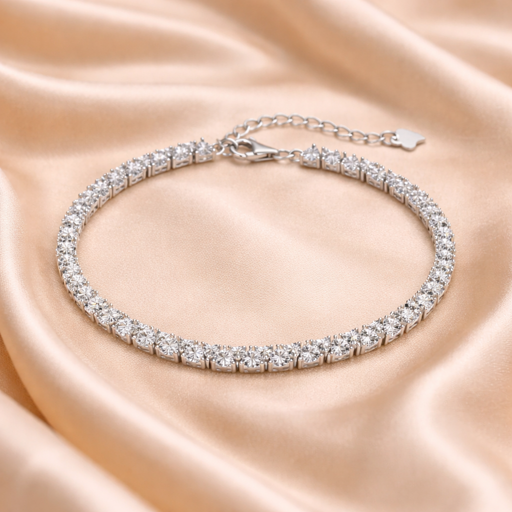 Heart Tennis Bracelet