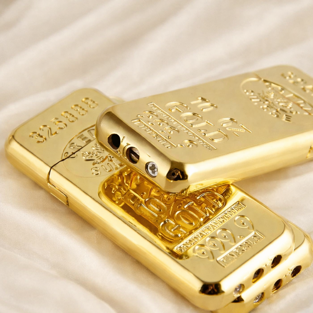 Gold Block Metal Lighter