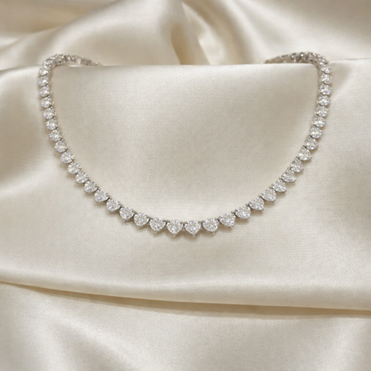 Heart Tennis Necklace