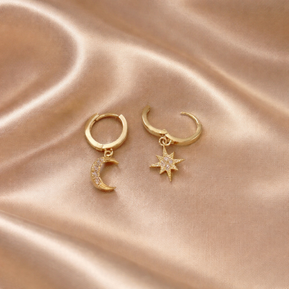 Star Moon Earrings