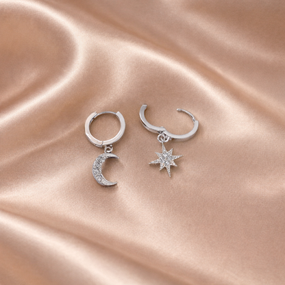 Star Moon Earrings