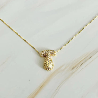 Initials Bubble Diamonds Necklace