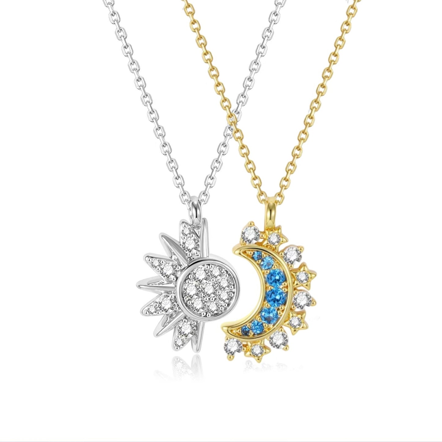 Moon and Sun Couple Necklace