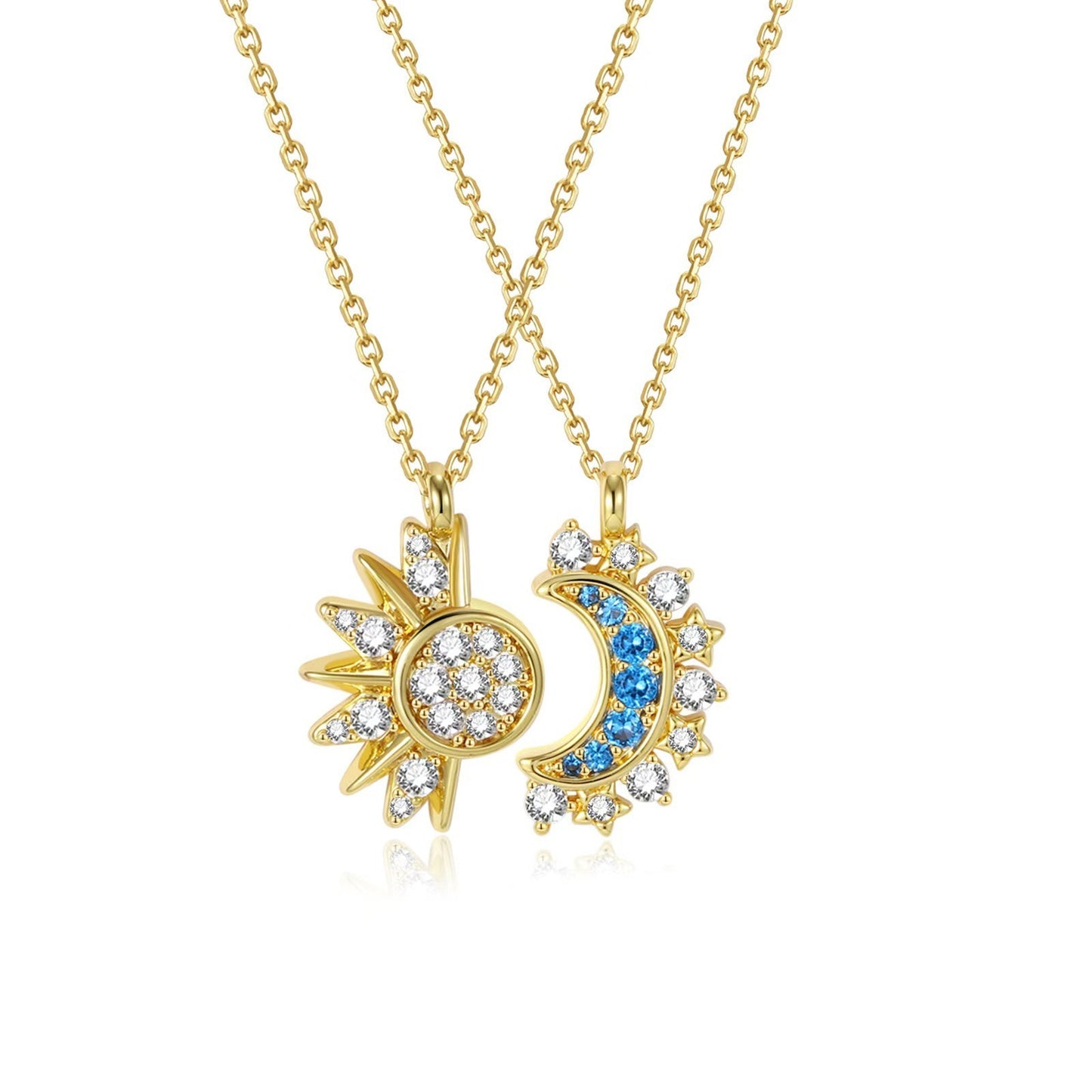 Moon and Sun Couple Necklace