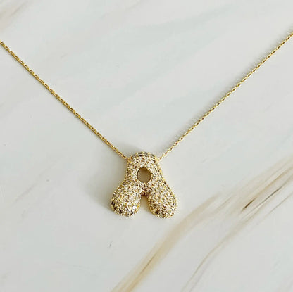 Initials Bubble Diamonds Necklace