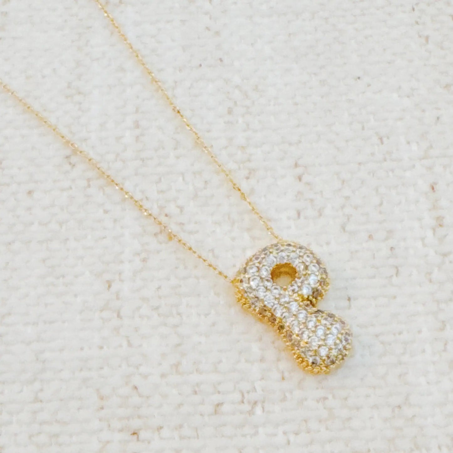 Initials Bubble Diamonds Necklace